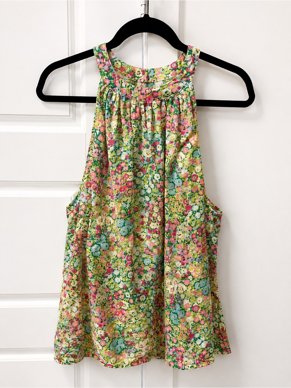 Charter Club Luxury 100% Linen Floral Sleeveless Top XL